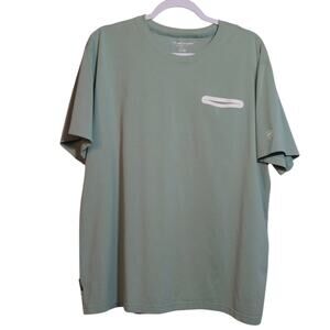 Giordano Short Sleeve Slim Fit G-Motion Sorona Sports Tee Sage Green Sz XXL